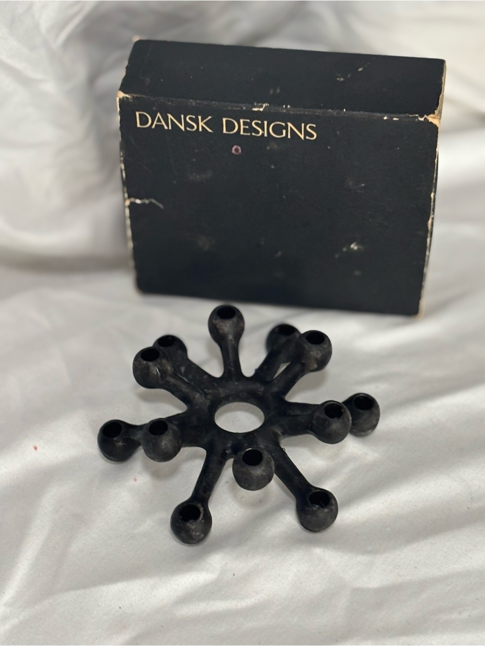 Dansk Black Starburst Multi-Arm Candle Holder